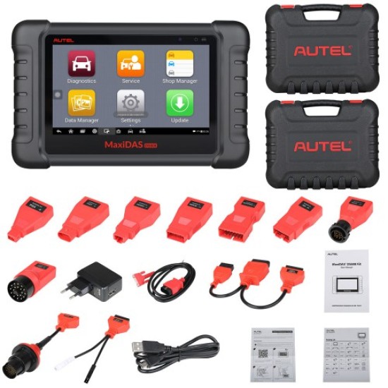  Original Autel MaxiDAS DS808K Tablet Diagnostic Tool Full Set Support Injector Coding & Key Coding