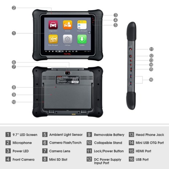 2023 Autel Maxisys Elite II Automotive Diagnostic Tool Support Bi-Directional Control and J2534 ECU Programming 2023 Autel Maxisys Elite II Automotive Diagnostic Tool Support Bi-Directional Control and J2534 ECU Programming