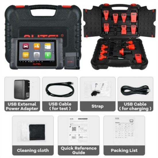 Autel MaxiPRO MP808BT Full System Diagnostic Tool with Complete OBD1 Adapters Support Wireless Upgrade Version of MP808 DS808