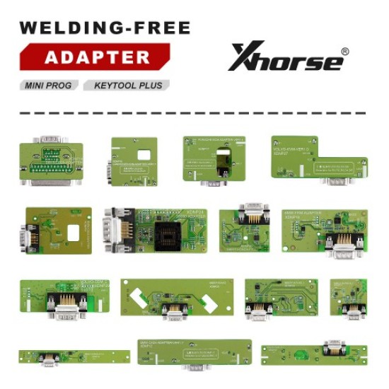 Xhorse Solder-Free Adapters and Cables Full Set XDNPP0CH 16pcs Work with VVDI Prog/ MINI PROG and KEY TOOL PLUS Xhorse Solder-Free Adapters and Cables Full Set XDNPP0CH 16pcs Work with VVDI Prog/ MINI PROG and KEY TOOL PLUS