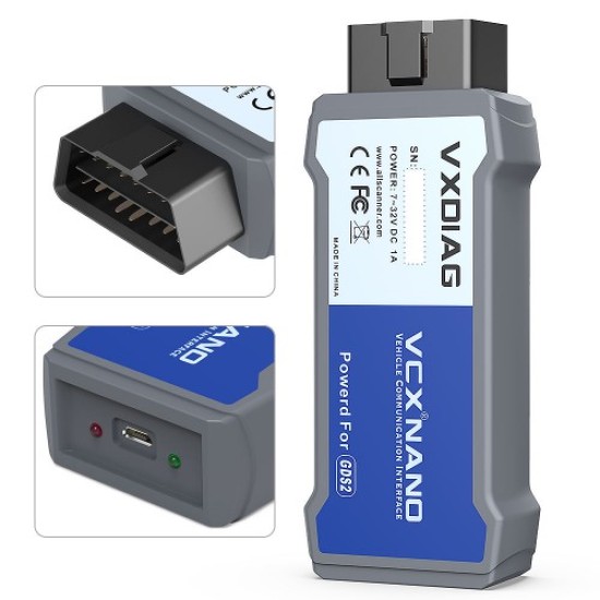 USB Version Vxdiag Vcx Nano for GM/OPEL GDS2 V2022.05 Tech2WIN 16.02.24 Diagnostic Tool