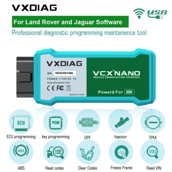 VXDIAG VCX NANO for Land Rover and Jaguar Software V160 WIFI Version VXDIAG VCX NANO for Land Rover and Jaguar Software V160 WIFI Version