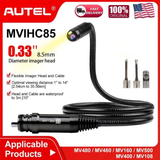 Autel MaxiVideo MV400/MV208 8.5mm Imager Head Replacement MVIHC8.5 USB Autel MaxiVideo MV400/MV208 8.5mm Imager Head Replacement MVIHC8.5 USB