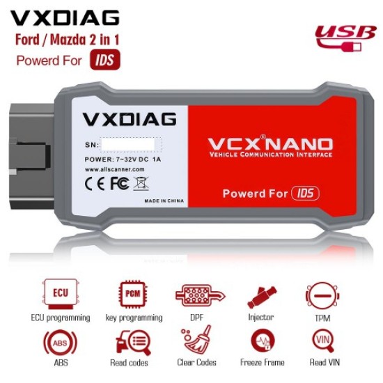 VXDIAG VCX Nano for Ford/Mazda 2 in 1 Diagnostic Tool For Car From 2005- 2022 VXDIAG VCX Nano for Ford/Mazda 2 in 1 Diagnostic Tool For Car From 2005- 2022