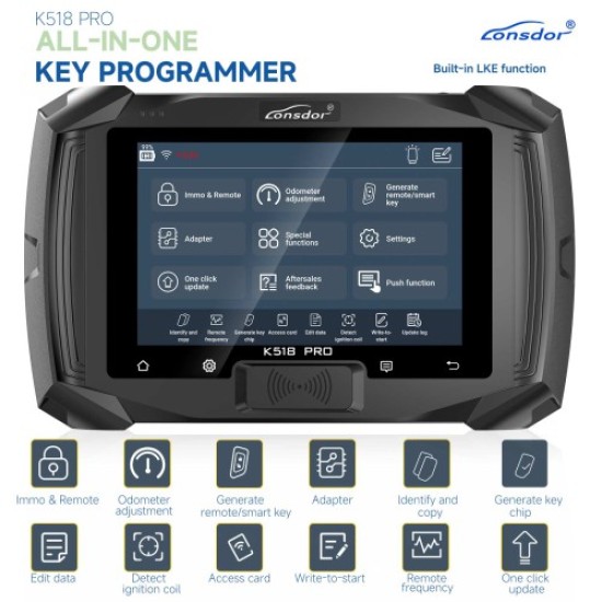 2023 Lonsdor K518 PRO Full Version All In One Key Programmer with 2pcs LT20, Toyota FP30 Cable, Nissan 40 BCM Cable, JCD, JLR and ADP Adapter 2023 Lonsdor K518 PRO Full Version All In One Key Programmer with 2pcs LT20, Toyota FP30 Cable, Nissan 40 BCM Cable, JCD, JLR and ADP Adapter